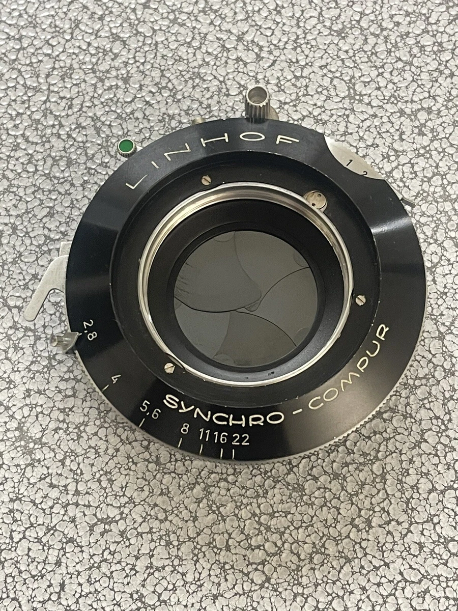 Linhof Compur 1 Shutter F-2.8-22 Aperture Scale Zeiss Planar Later Black  Style