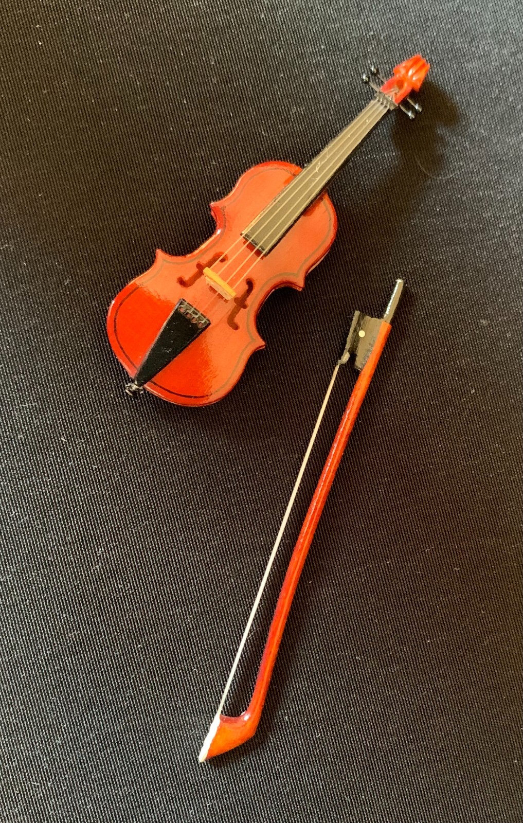 Vintage Dollhouse Miniature Violin and Bow, Artisan Made 112 eBay