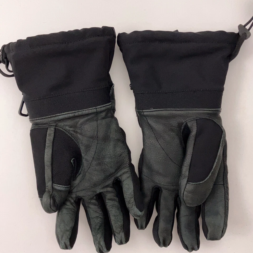 Guantes de esquí Kombi grandes de cuero con palma para mujer en negro Foto 2 de 4