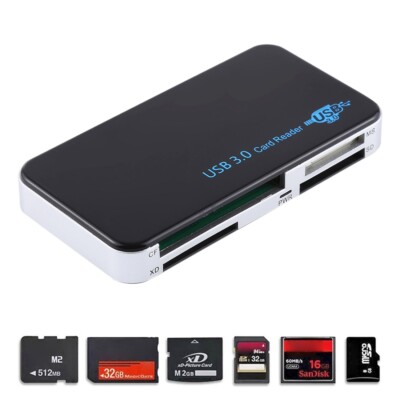 USB 3.0 Kartenleser Super Speed 5Gbps Lesegerät CF/SD/TF/M2/XD/MS Micro SD Z198