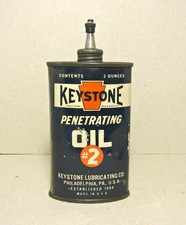 Vintage Keystone Penetrating Oil 3 Oz. Can Lead Top Handy Oiler Tin no motor oil