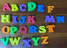 VTG 90s Lot of 46 Playskool Magnet Numbers ABC s - Missing 3 Letters and 9