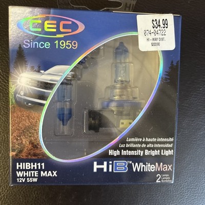 CEC HIB HIGH INTENSITY BRIGHT WHITE MAX 100W H11 HALOGEN BULBS 2 PIAA