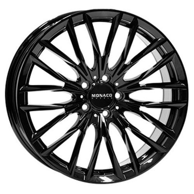 1x MONACO WHEELS MONACO GP2 black glossy 8.5Jx19 5x108 ET45