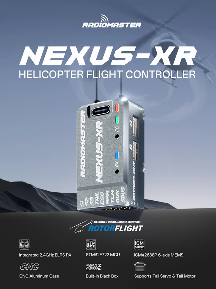 RadioMaster RC NEXUS-XR Flight Control Helicopter 6-axis Gyro 2.4GHz 5-16V 256MB - Image 2 of 4