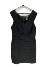 XSCAPE Woman Size 18W Black Sheath Dress V Neck Little Black Dress