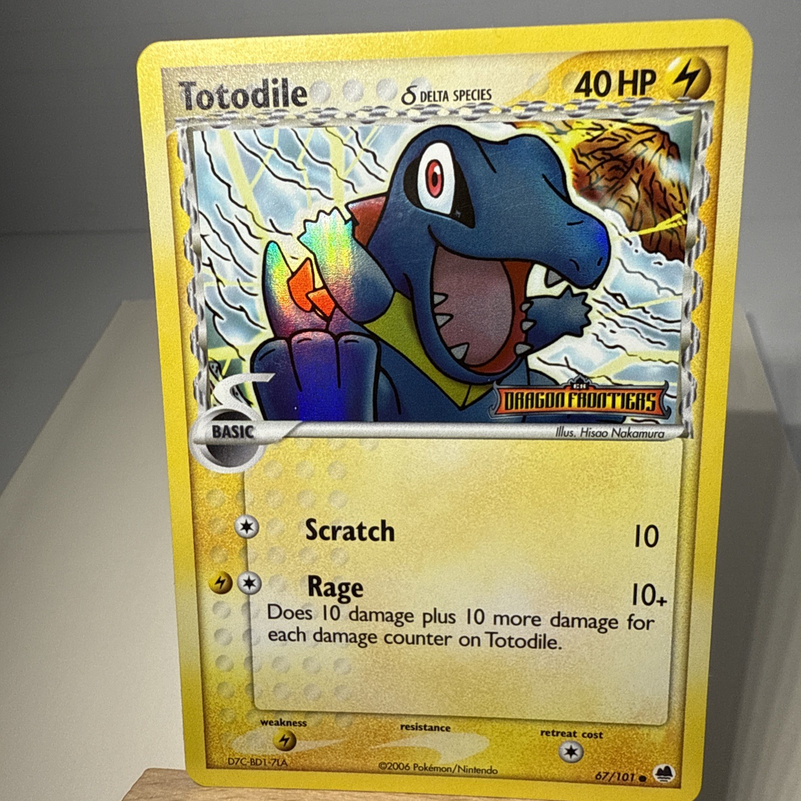 Totodile (Delta Species) 67/101 Dragon Frontiers Reverse Holo Near Mint