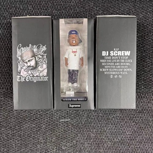 SUPREME SS26 DJ SCREW FOCO BOBBLEHEAD TOY 8.27" x 3.35" x 3.45"