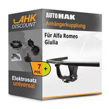 Für Alfa Romeo Giulia 16- AUTO HAK Anhängerkupplung starr + 7polig E-Satz NEU