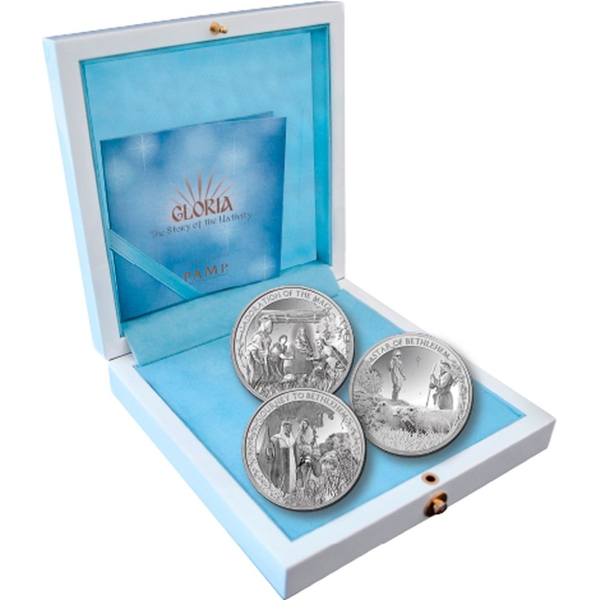 PAMP Suisse 3 Coin Silver Set GLORIA The Story of Nativity | eBay