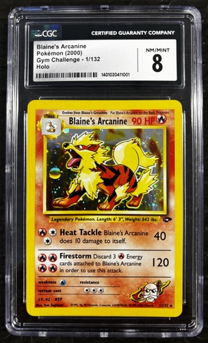 Blaine's Arcanine (Unlimited) graded CGC 8 for sale on eBay