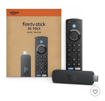 Amazon Fire TV Stick 4K Max Streaming Device, Wi-Fi 6, Alexa Voice Remote - Incl