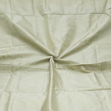 Vintage Light Green 100 Pure Silk Handloom Sari Remnant 5YD Craft Fabric Scrap