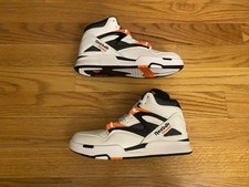 NUOVO Reebok Pump Omni Zone II bianco nero arancione 100252505 uomo taglie 7,5-11,5