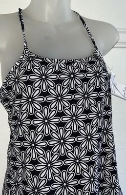 NEW Kenny Flowers THE PEDREGAL EXERCISE Tennis Dress Black Floral Sz Medium NWT