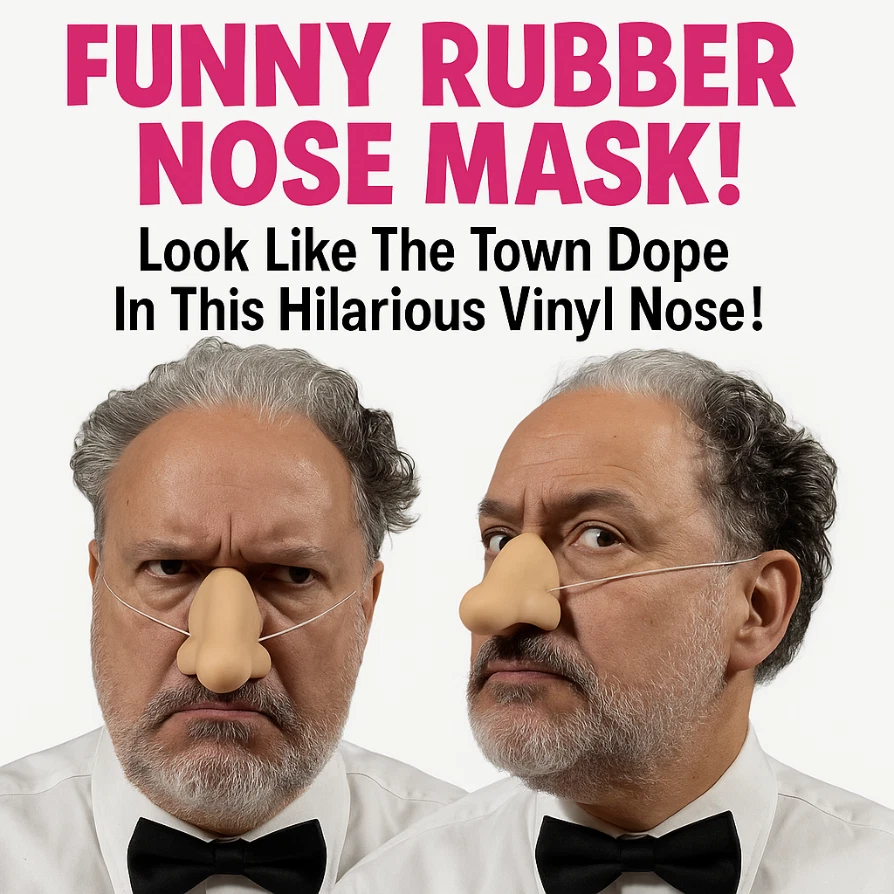 1 Funny BIG RUBBER NOSE Mask SCHNOZ Costume Cartoon Clown Gag Man Joke - Image 4 of 4