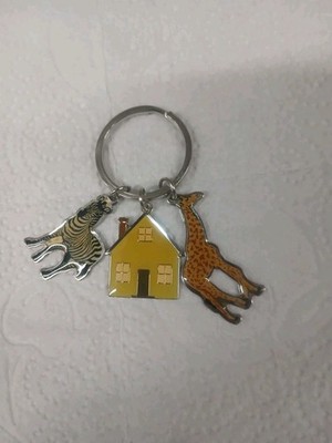 New Giraffe Zebra Home Keychain
