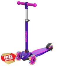 Gotrax KS1 Kids Kick Scooter Pink LED Wheels 3-8 Yrs Max 110 Lbs