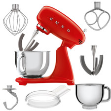 Robot de cuisine SMEG SMF03RDEU style années 50 Full Color rouge Italie...
