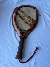 Vintage AMF Head Professional Racquetball Racket Wood 3 7/8 Leather Cover