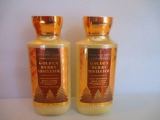 Lot of 2 Bath  Body Works "Golden Berry Mistletoe" Nourishing Body Lotion 8oz