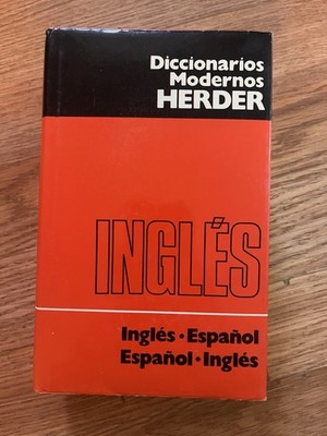 Diccionario Modernos Herder Inglés Edition (Spanish)  1987 Vintage Hardcover