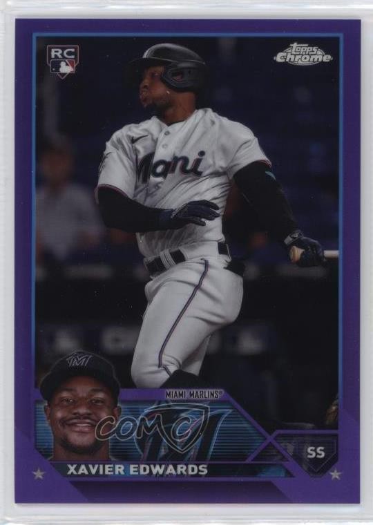 2023 Topps Chrome Update Purple Refractor 73/250 Xavier Edwards Rookie RC 1y2