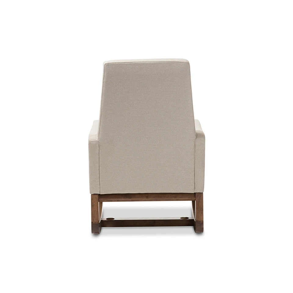 Современное кресло-качалка Baxton Studio Yashiya ретро серое - Изображение 4 из 4