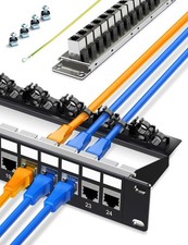 24 Port Patch Panel Cat6A Keystone Patch Panel EC Listed RJ45 Patch Panel N...