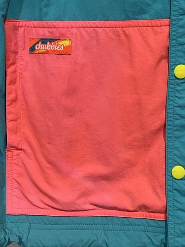 Chubbies Reversible Fleece Pullover Vest Adult Medium Aztec Neon Color Block image 12