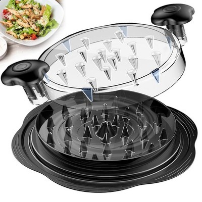 Chicken Shredder Tool Twist Large Chicken Breast Shredder with Brush&Fork, Vi...