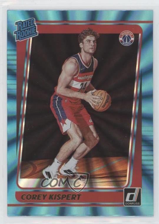 2021-22 Panini Donruss Rated Rookie Holo Teal Laser Corey Kispert #233 0c6