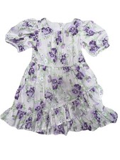 Beautiful Janie And Jack Purple Floral Ruffle Dress 3T Spring, Summer, Occasion
