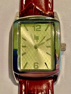 Montre Bracelet LIP Quartz Vintage - Cadran Doré, Bracelet Cuir Véritable Marron - Pile Neuve - Parfait état