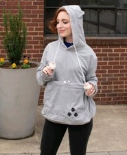 Pet Cat Dog Pouch Hoodies Pullover Sweater Pocket Cat Dog Holder Carrier Size M