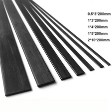 Pultruded Carbon Fiber Flat Strip Sheet Bar 200mm Long for RC Airplane Model DIY