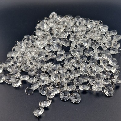 200+ Kronleuchter Prismen geschliffenes Glas Tropfen Licht Lampe Sonnenfänger Retro achteckig