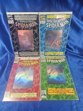 Amazing, Web, Spectacular Spider-Man #365 #90 #189 #26 30th Anniversary Holo Set