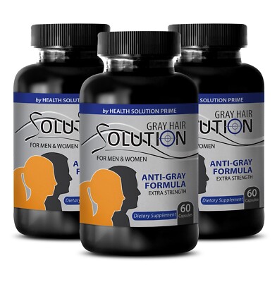 Age-resistant follicle therapy - ANTI GRAY HAIR - Hair defense nutrients 3 Bottl
