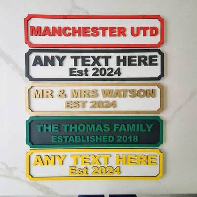 3D personalisiertes Straßenschild, Wohndeko, Nachnamenschild, Geschenk für alle Anlässe
