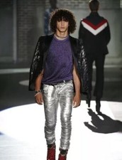 Dsquared2 Silver Foil Coated Distressed Jeans...