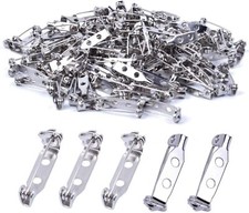 100pcs 20mm Stainless Steel Bar Pins Brooch Safety Lock Pins Craft Pin 3/4 Inch