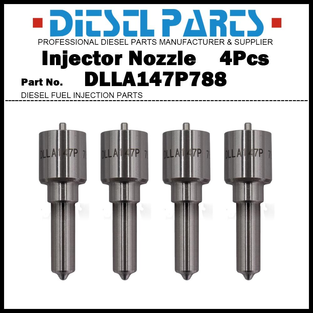 4 Injector Nozzle DLLA147P788 for Toyota Hilux Dyna 2.5D 23670