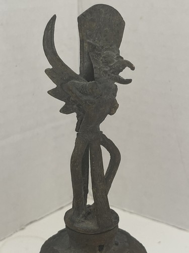 God Garuda Bronze Bell Statue Buddha Buddhism Antique Ceremonial Asia 5.5” - Picture 12 of 12