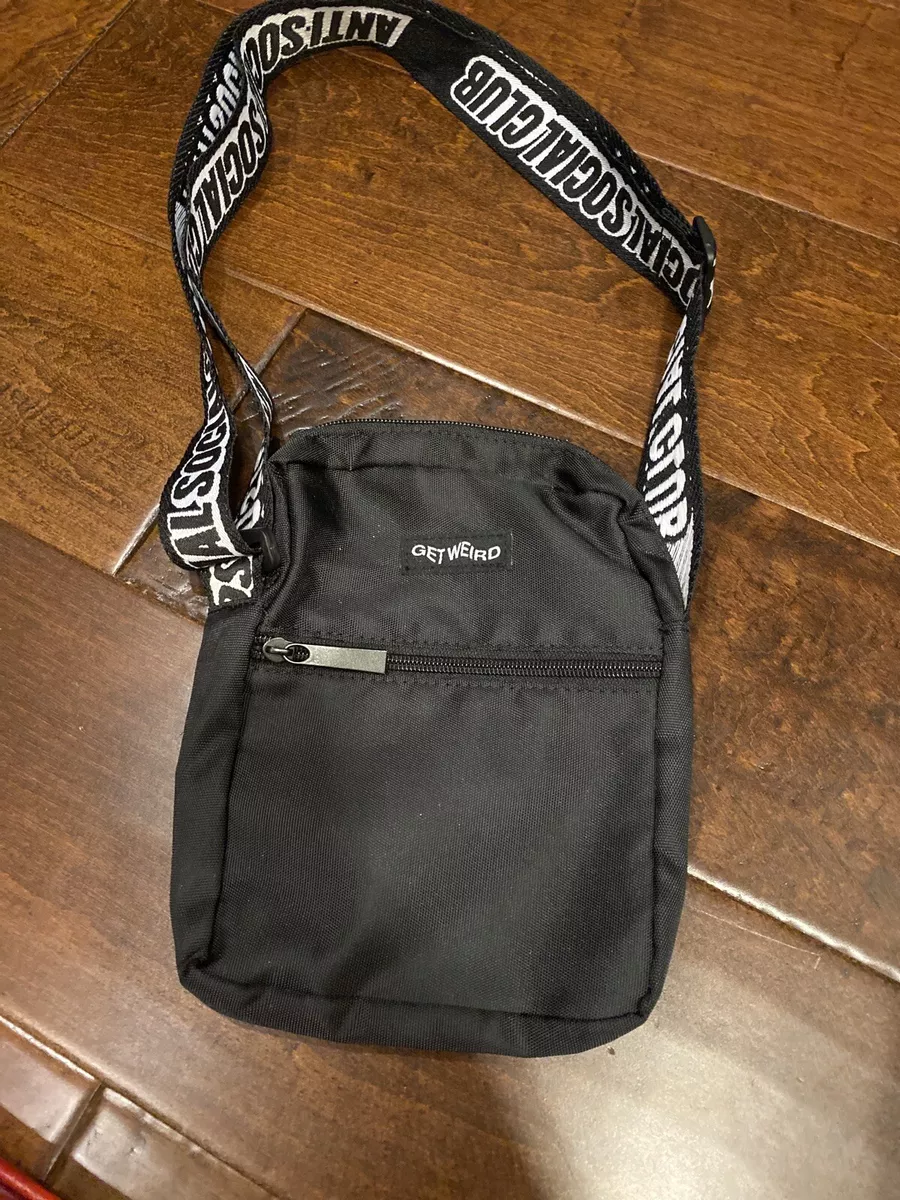 Brand New Anti Social Social club ASSC Get Weird Black Side Shoulder Bag