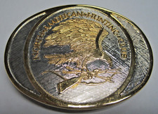 North American Hunting Club Eagle 24K Gold Rhodium over Solid Brass Belt Buckle