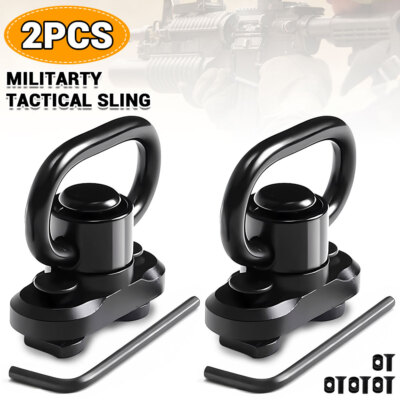 2Pack M-LOK MLOK Quick Release Sling Mount Push Button QD Sling Swivel Adaptor