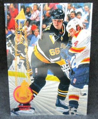 Mario Lemieux 1994-95 Pinnacle Rink Collection Duflex Parallel!Penguins C GOAT