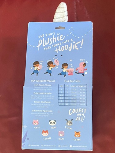 $45 Cubcoats Nell the Narwhal 2 in 1 Transforming Zip-Up Hoodie | Blush Marl - Picture 13 of 28