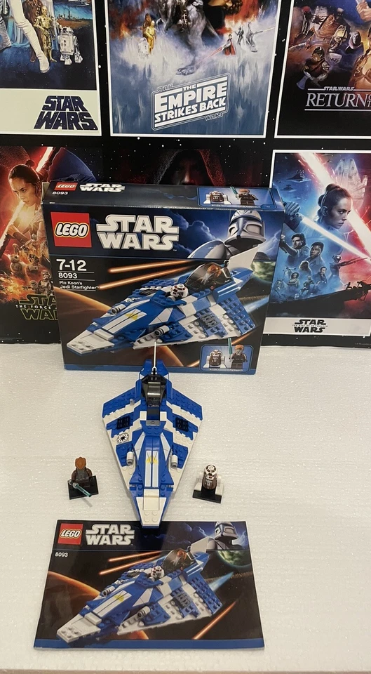 LEGO Star Wars 8093 Plo Koons Jedi Starfighter - Mint Condition - 100% Complete - Image 4 of 4
